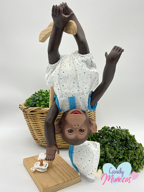Bebé Chimp Pelele Estrellas Celeste