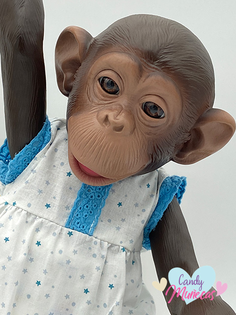 Bebé Chimp Pelele Estrellas Celeste - Imagen 2