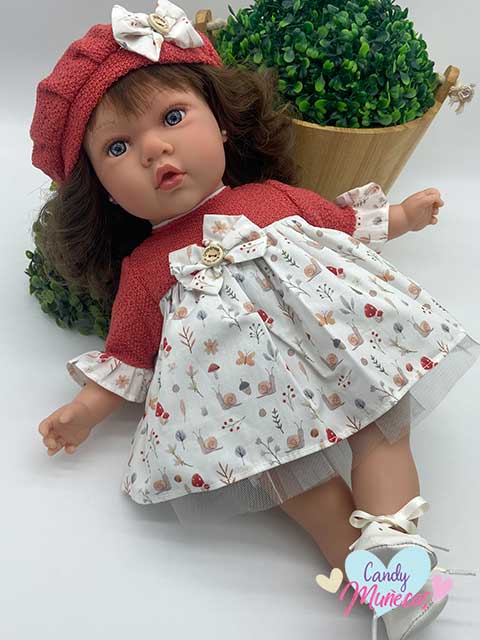Muñeca Cuerpo De Tela Susette Paris 45 cm Mecanismo Habladora - Fabricado en España - Imagen 2