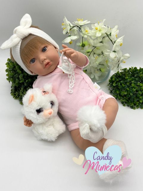 Muñeca Cuerpo De Tela Alicia Mascota 45 cm - Fabricado en España