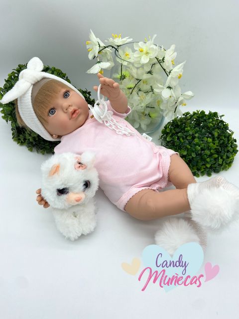 Muñeca Cuerpo De Tela Alicia Mascota 45 cm - Fabricado en España - Imagen 3