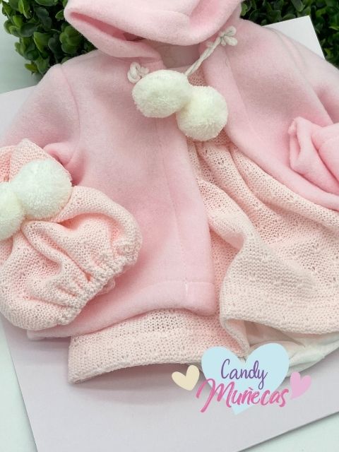 Ropa Para Muñecas y Bebé Mona Conjunto 5 Piezas 36 cm - Fabricado en España - Imagen 2