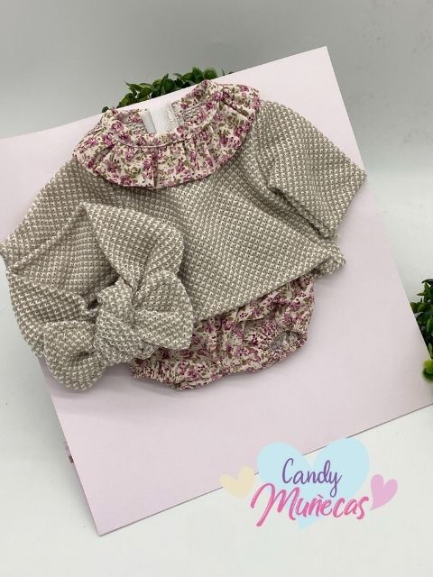 Ropa Para Muñecas y Bebé Mona Conjunto 3 Piezas 36 cm - Fabricado en España