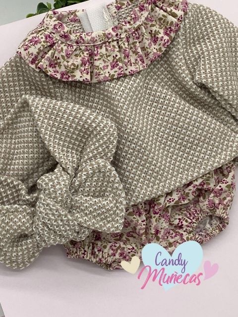 Ropa Para Muñecas y Bebé Mona Conjunto 3 Piezas 36 cm - Fabricado en España - Imagen 2