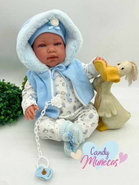 Muñeco Cuerpo De Tela Mateo Llorón 44 cm - Fabricado en España