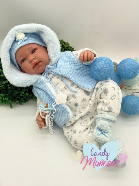 Muñeco Cuerpo De Tela Mateo Llorón 44 cm - Fabricado en España - Imagen 2