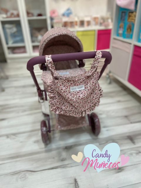 Coche de capota para muñecas 60cm altura manillar - CHERRY