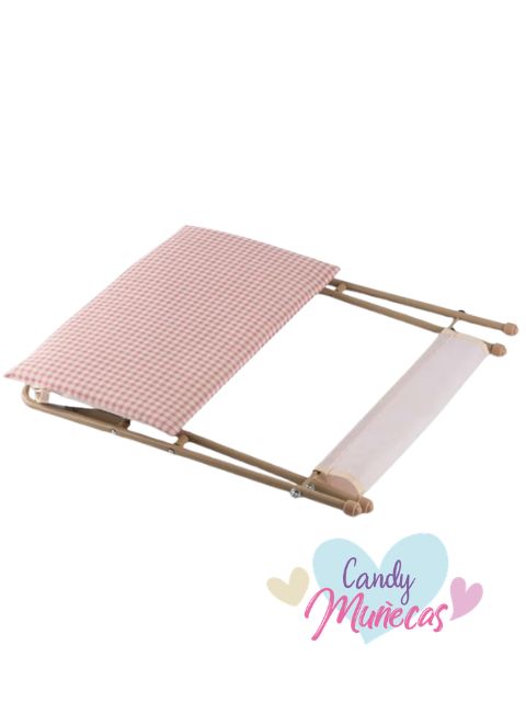 Bañera cambiador plegable para muñecas vichy rosa - Imagen 5