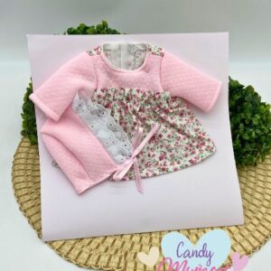 Ropa para muñecas de 30 cm fabricada en España - FLORES ROSAS