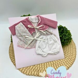 Ropa para muñecas de 30 cm fabricada en España - 4 PIEZAS ROSA