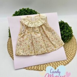 Ropa para muñecas de 36-38 cm fabricada en España - VESTIDO ESTAMPADO