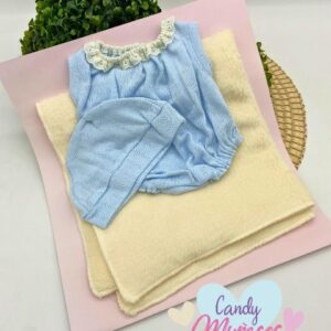 Ropa para muñecas de 40-45 cm fabricada en España - CONJUNTO CELESTE