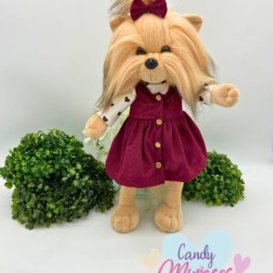 Bebé Yorkshire peluche de 40 cm - PICHY GRANATE
