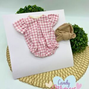 Ropa para muñecas de 30 cm fabricada en España - ROSA CUADROS VICHY