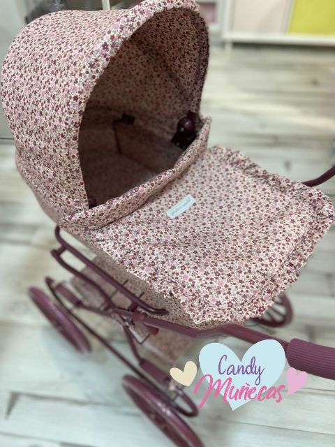 Coche de capota para muñecas 80cm de altura manillar - CHERRY