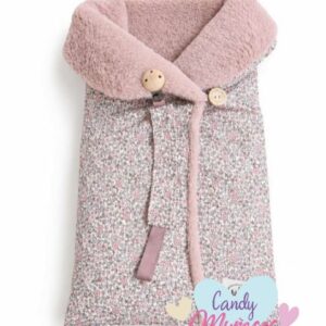 Saco Reversible C/ Chupetero Liberty Rosa/Pelo Rosa Fabricado en España