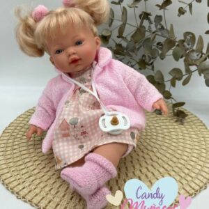 Muñeca Cuerpo De Tela 33 cm Llorona Fabricado en España - RENATA
