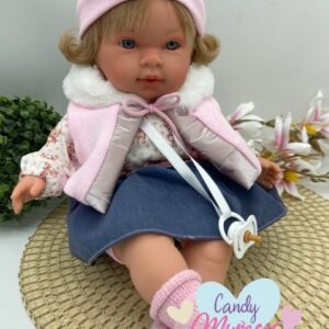 Muñeca Cuerpo De Tela 42 cm Llorona Fabricado en España - JULIETA