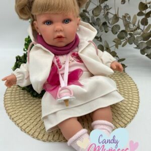 Muñeca Cuerpo De Tela 42 cm Llorona Fabricado en España - AITANA