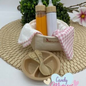 Set Comida Para Muñecas y Muñecos Vichy Rosa
